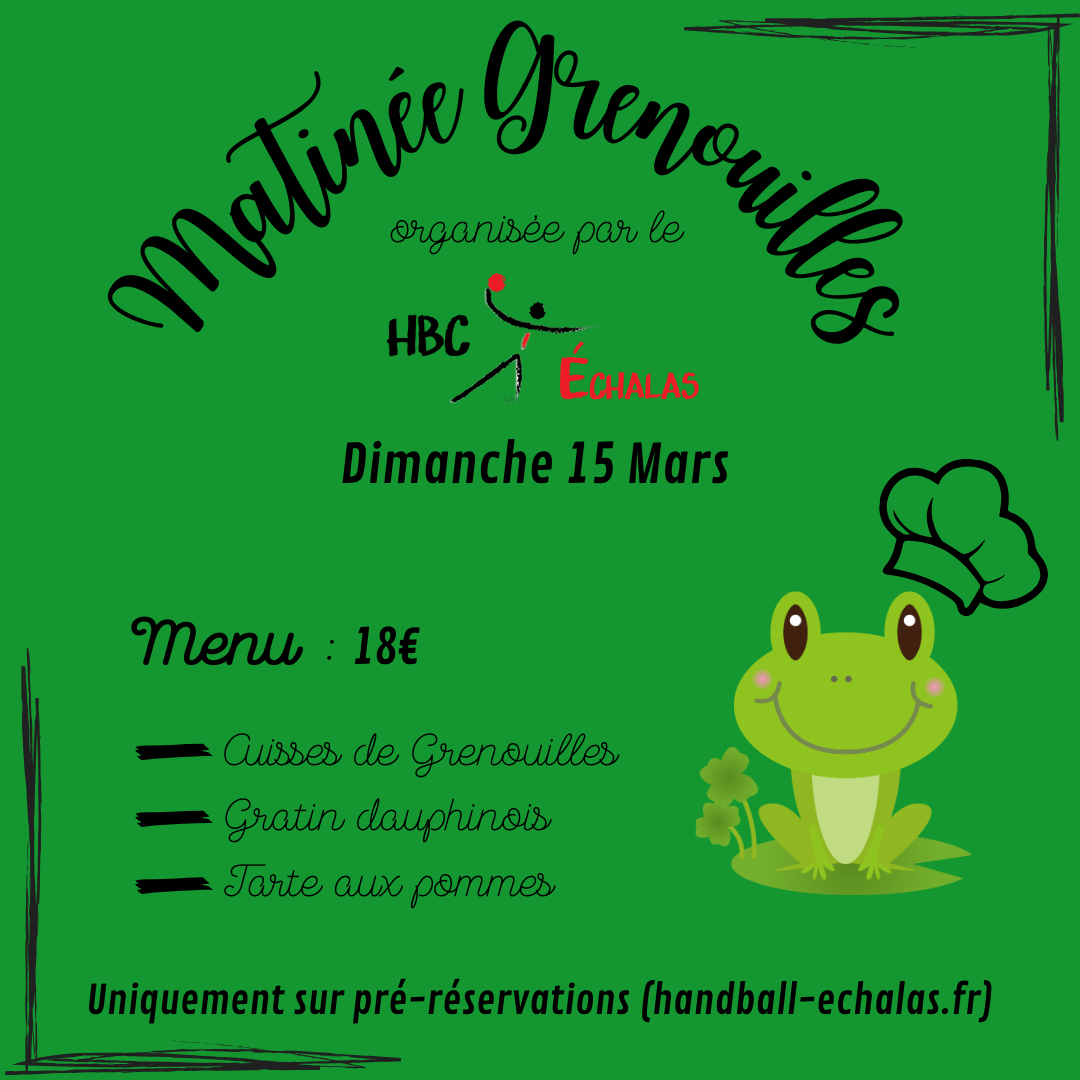 Matinée grenouilles du 15/03 !